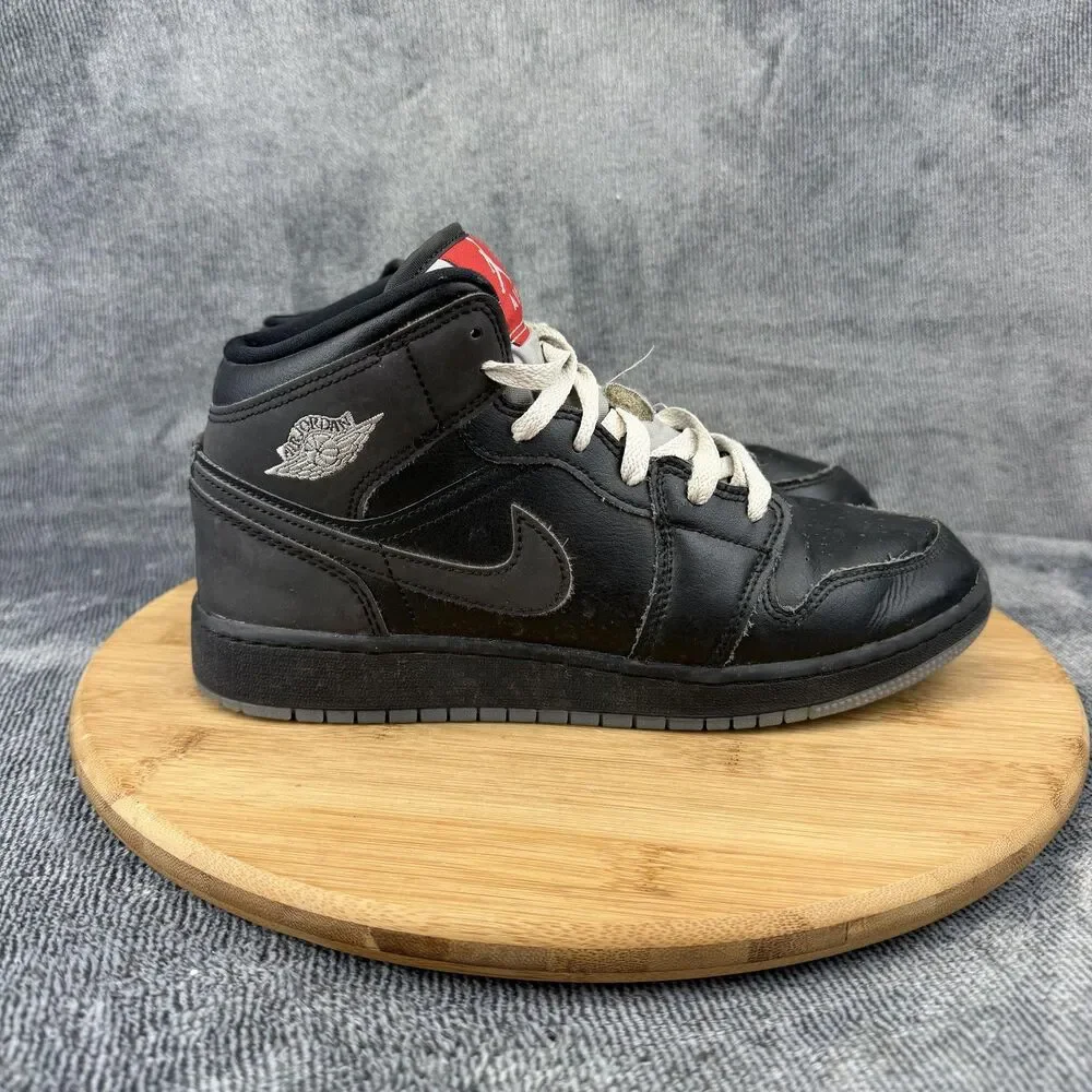 Jordan Air Jordan 1 Mid Shoes Boys Size 6.5Y Black Basketball HV5180-010